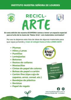 El 1 de Noviembre es la Eco Feria del Lourdes